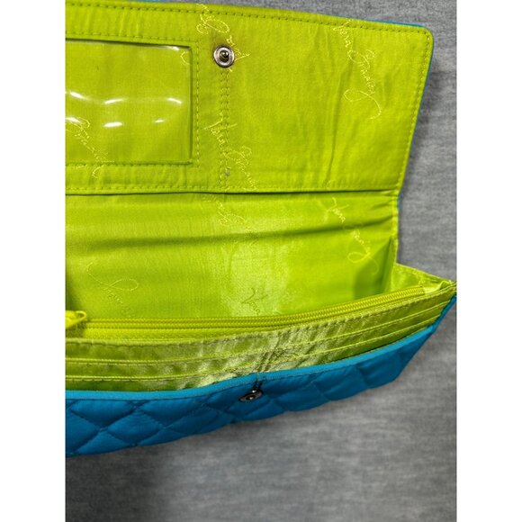 Vera Bradley Quilted Blue Tote Bag & Wallet Set Purse - Picture 12 of 16